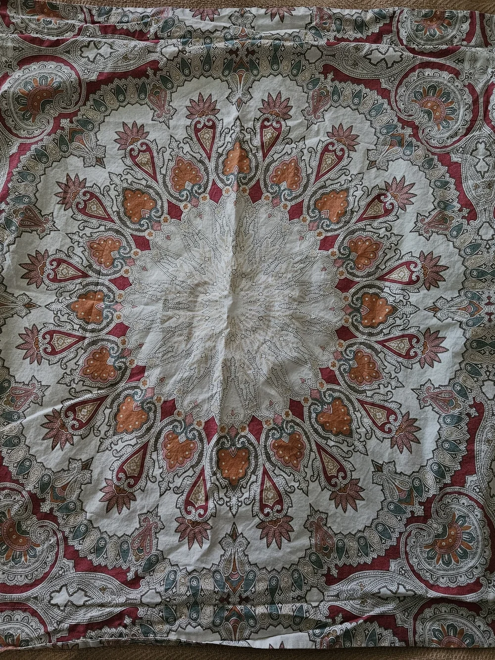 Pottery Barn Paisley Medallion Duvet Cover in with Euro Sham